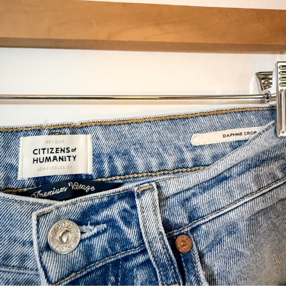 Citizens of Humanity Daphne Crop High Rise Stovepipe Jean Blue Size 26 - Picture 5 of 11